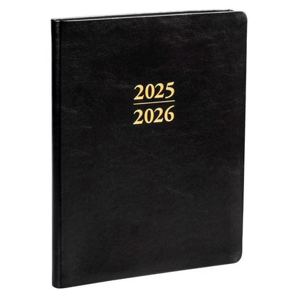 Large Black 18-Month 2026 Planner, Spiral Bound