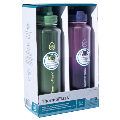 ThermoFlask 40oz. Insulated Stainless Steel, 2-pack