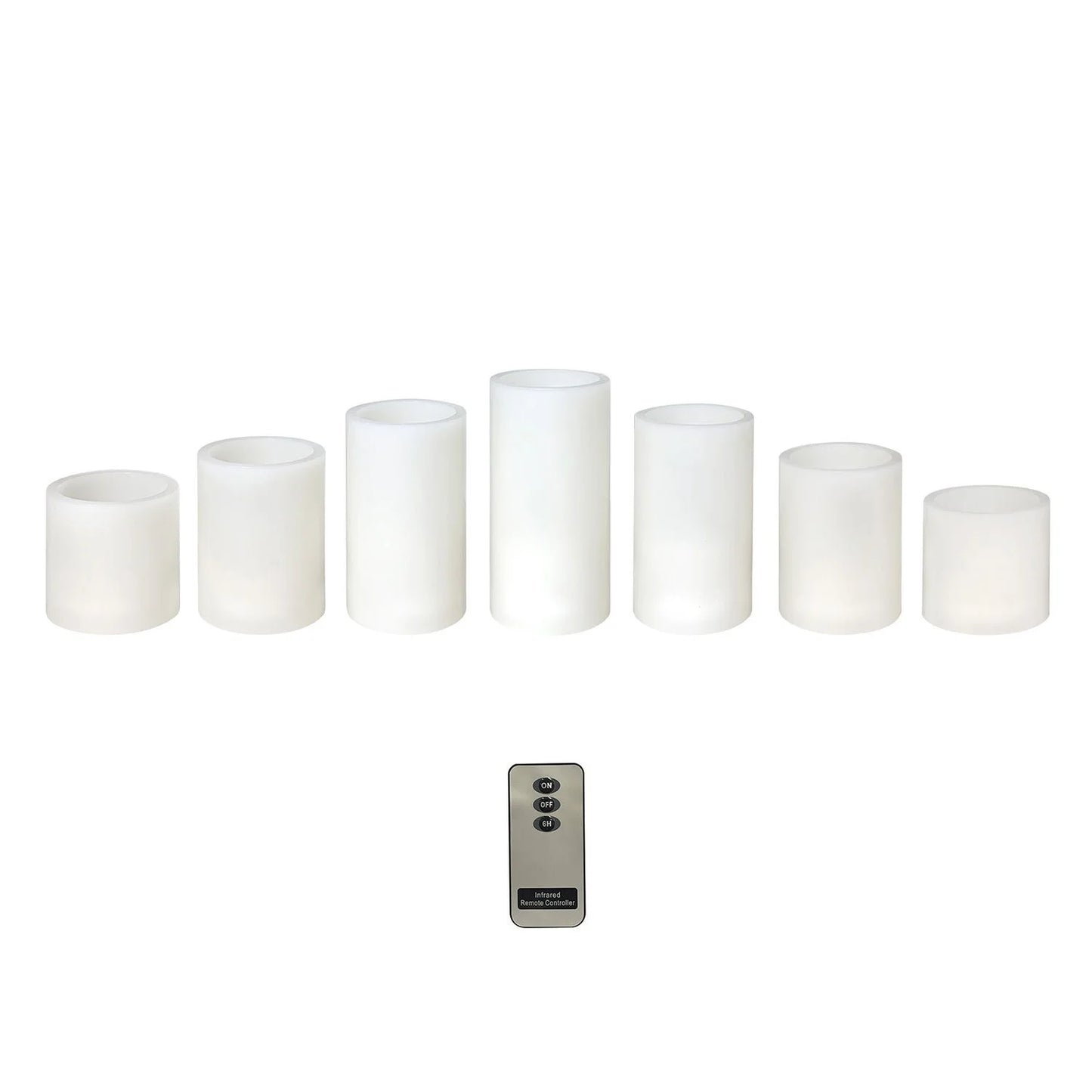 Flameless LED Wax Candles, 7 pc.