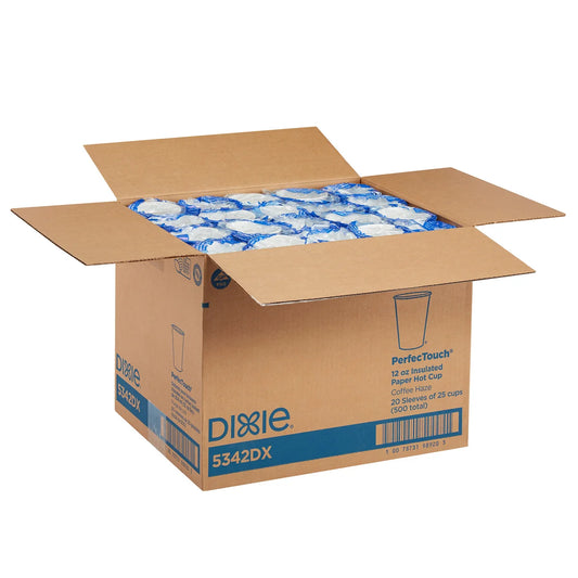 Dixie PerfecTouch, 500-count 12 oz Paper Hot Cup