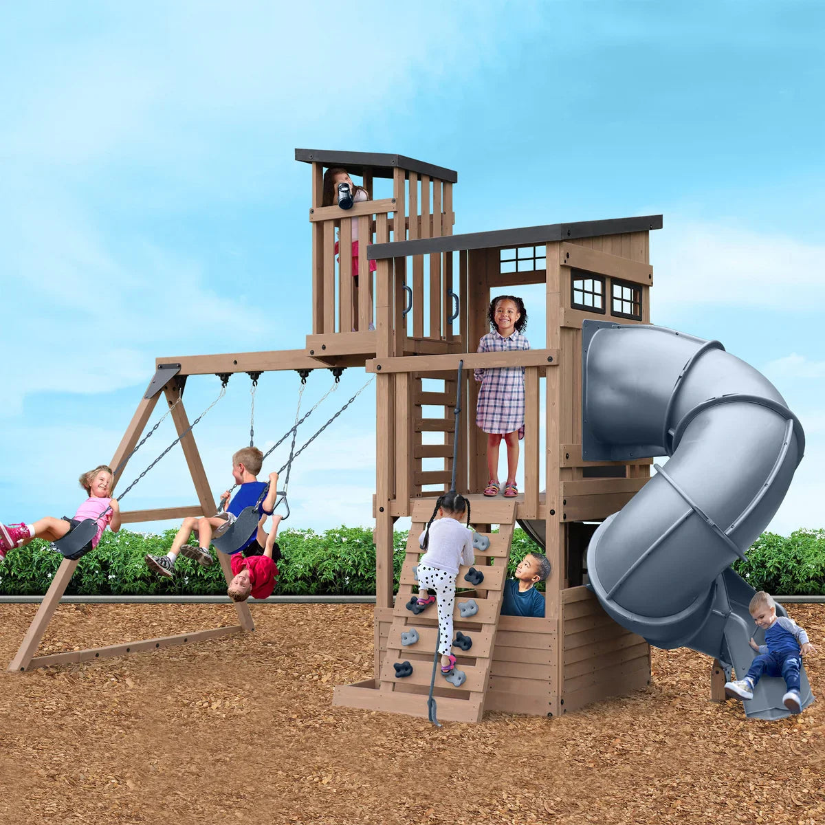 Gorilla Skyline Lookout Outdoor Swing Set - D.I.Y. or Installed