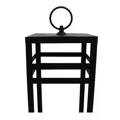 Becki Owens Pillar Black Lantern (28") with LED Flameless Candle