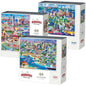 Boardwalk Assorted Jigsaw Puzzles, 3-pack