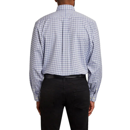 Kirkland Signature Men’s Traditional Fit Dress Shirt, Gray Blue Check