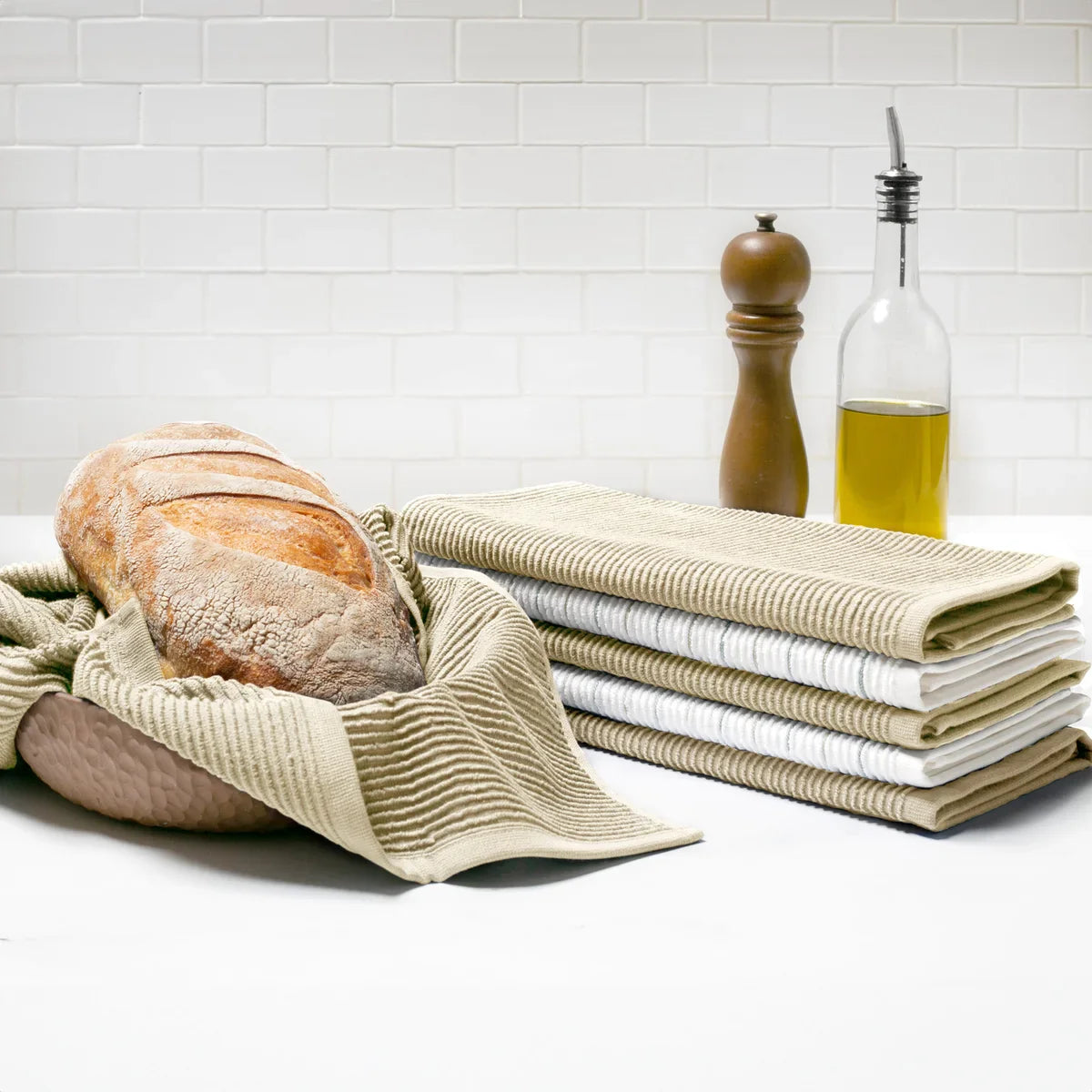 Turkish Cotton 6-piece Kitchen Towel Set - Thumbnail 4