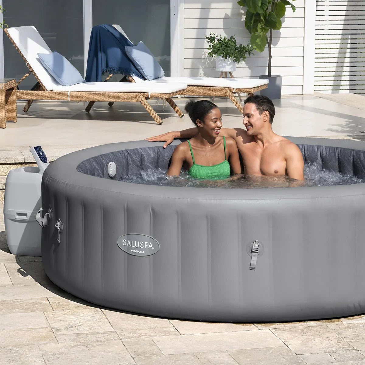 SaluSpa Ventura EnergySense Smart Air Jet 6-8 Person Inflatable Hot Tub Spa