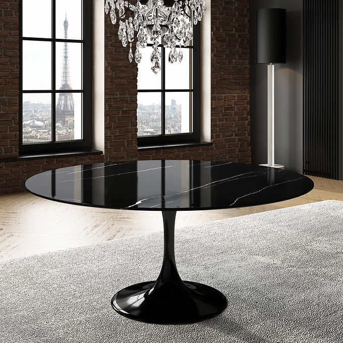 52" Round Quartz Dining Table - Thumbnail 4