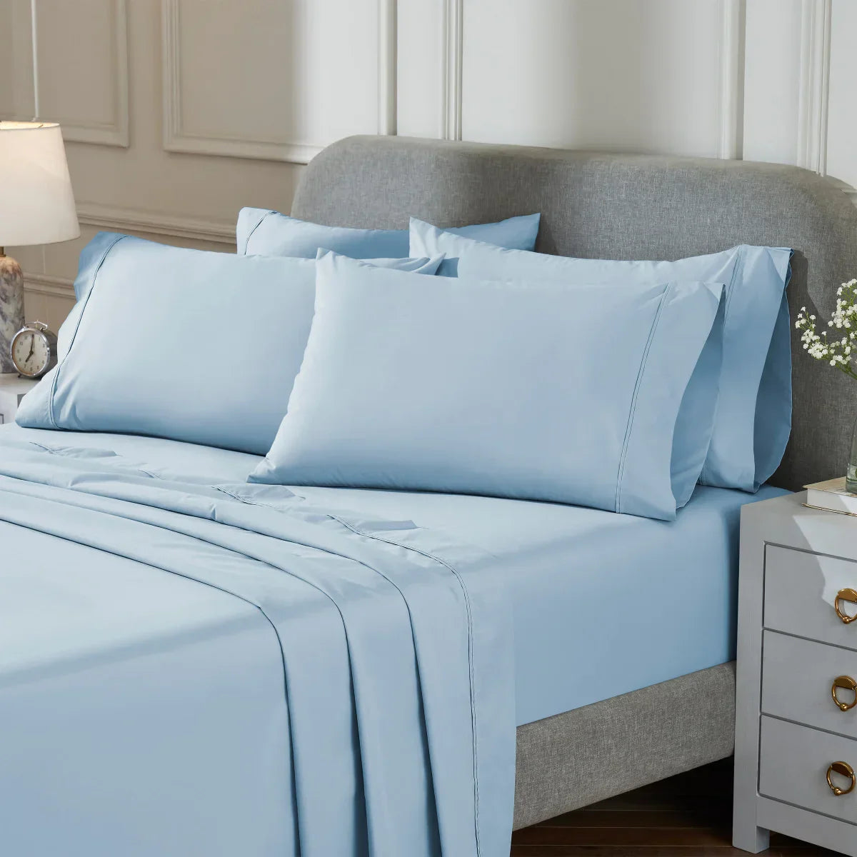 Therapedic 300 Thread Count 6-piece Peached Percale Sheet Set - Thumbnail 3