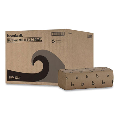 Multifold 1-Ply Natural Paper Towels 16 pks., 250 towels/pk.