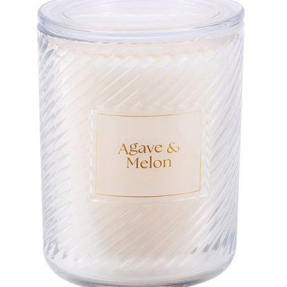 3-Wick Ribbed Glass Candle, 28 oz.