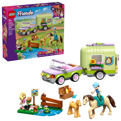 LEGO Friends Horse & Baby Foal Trailer Building Set, 279 pc.
