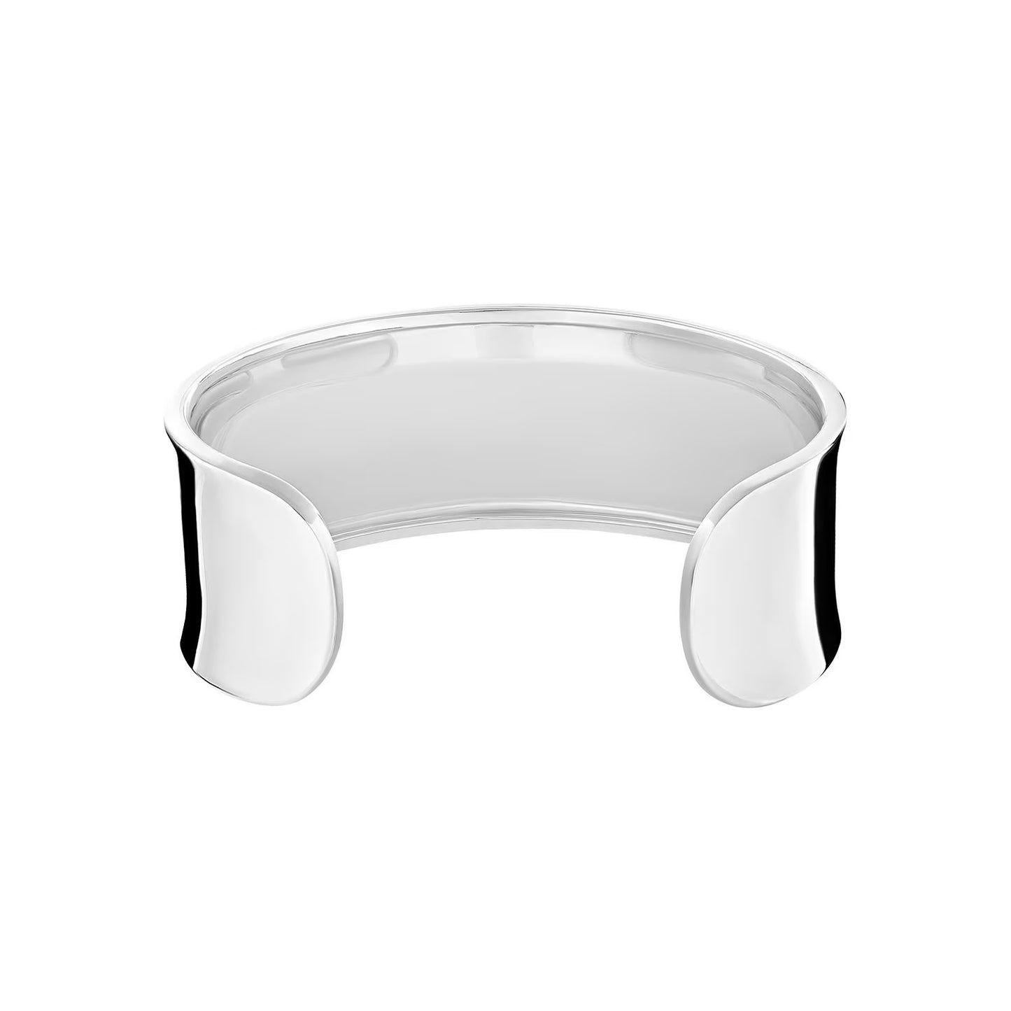 High Polish Cuff Bangle Bracelet in Sterling Silver