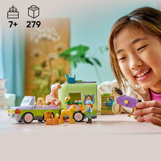 LEGO Friends Horse & Baby Foal Trailer Building Set, 279 pc.