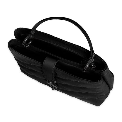 Edie Top Handle Satchel with Diamond Quilt