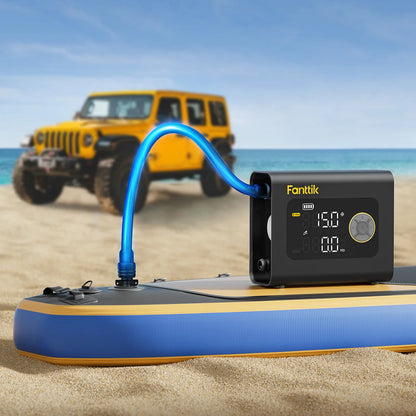 Paddle Board Pump with Light and Power Bank - Fanttik S300 Cross Portable Tire Inflator