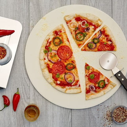 Grill Stone Pizza Kit With Peel & Cutter