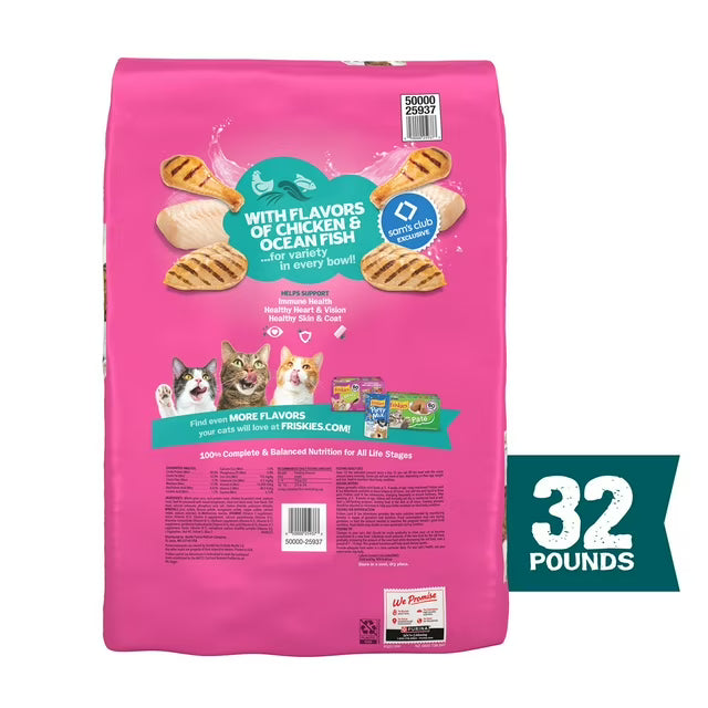 Chicken and Ocean Fish Flavored, Adult Dry Cat Food, 32 lbs.