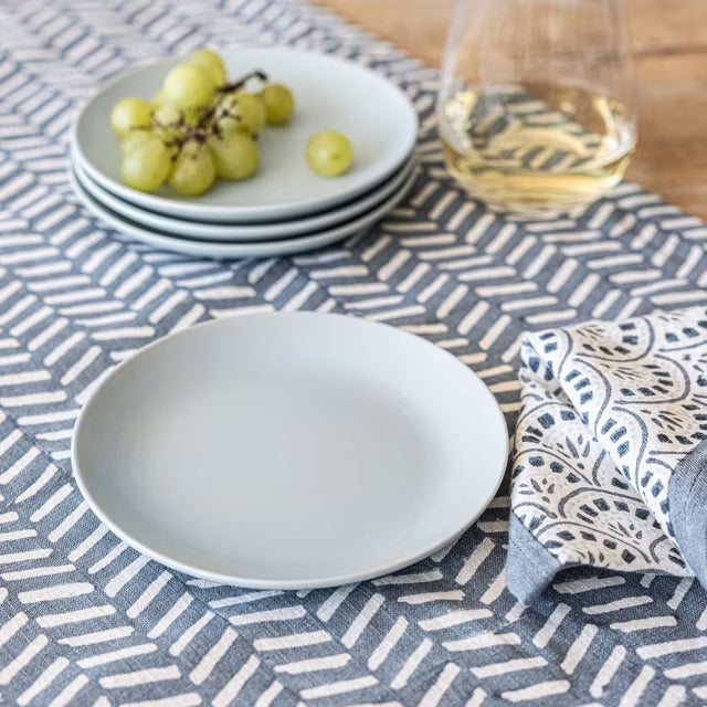 Over&Back Coupe Stoneware App Plate, Set of 4