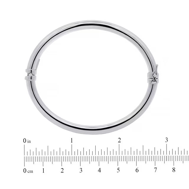 Italian High Polished Bangle in Sterling Silver