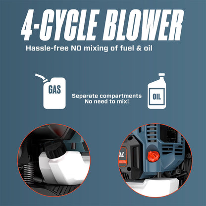 SENIX 4QL® 49cc 4-Cycle Gas Backpack Leaf Blower