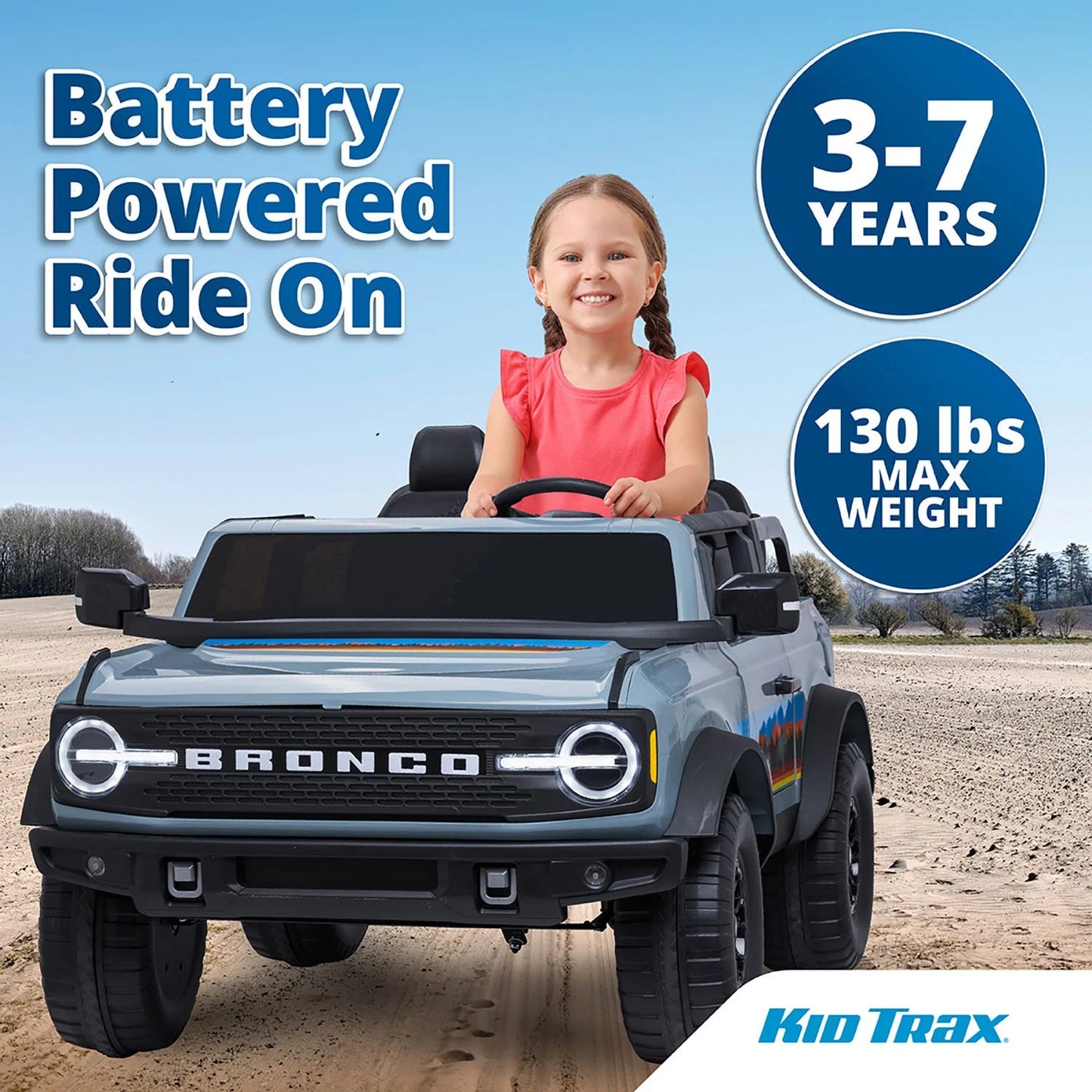 Kid Trax Ford Bronco 24V Two Seater Powered Ride-On