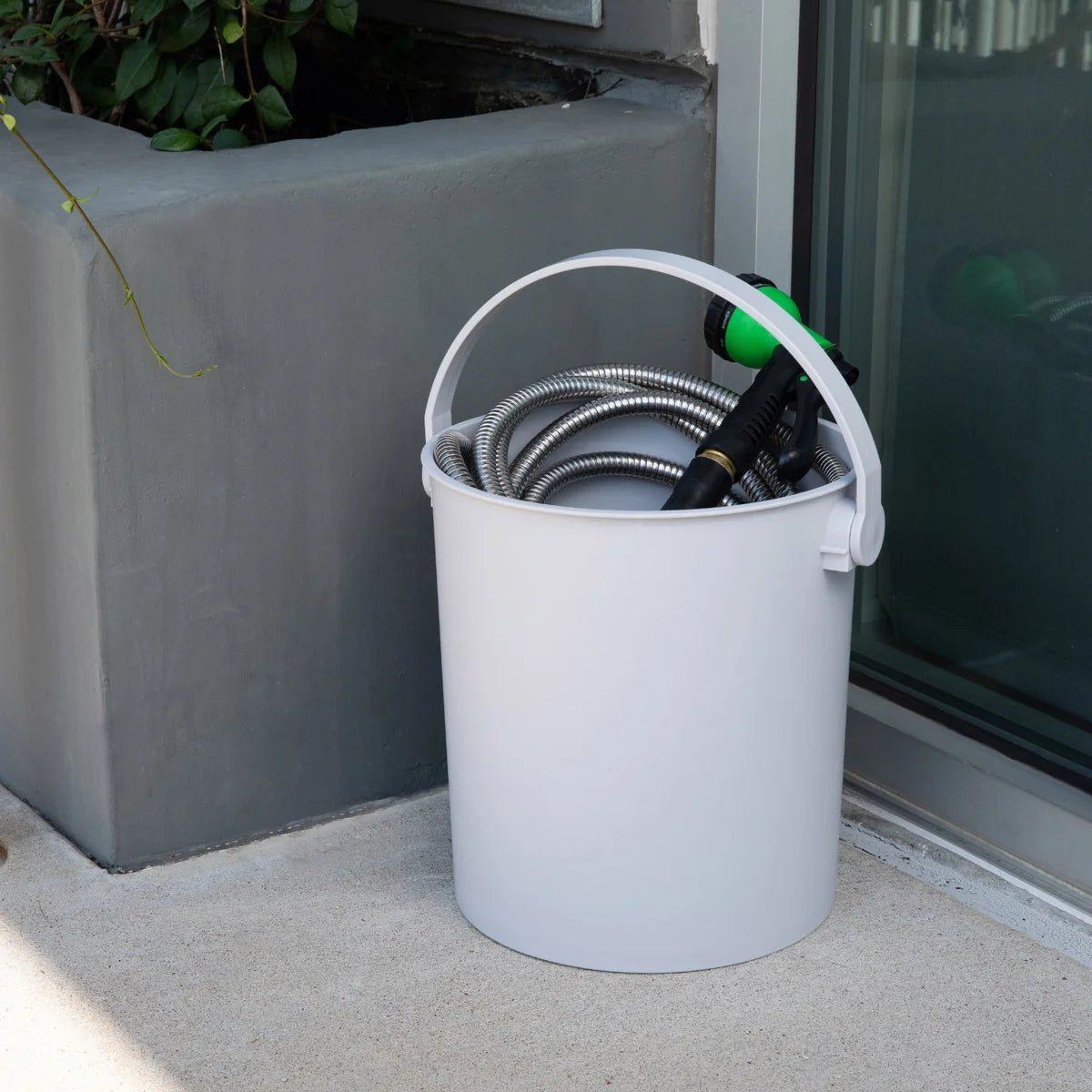 4-Gallon Decorative Storage Bucket with Lid & Handle, 4-pack