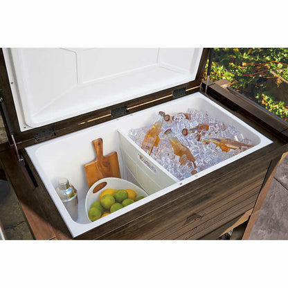 Rolling Wood Cooler, 100-quarts