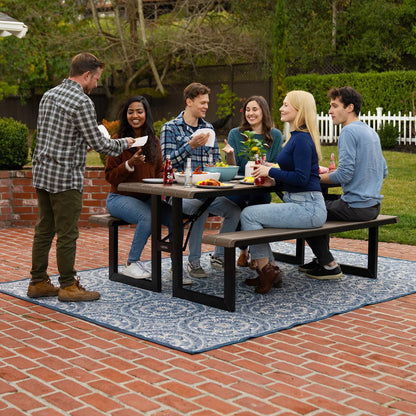 Lifetime Commercial 6 ft Folding Picnic Table with Bench Seating