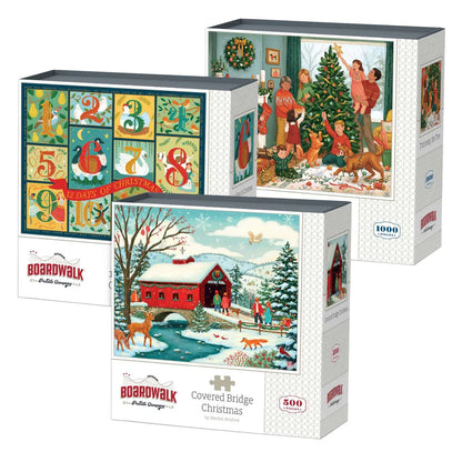 Boardwalk Assorted Jigsaw Puzzles, 3-pack