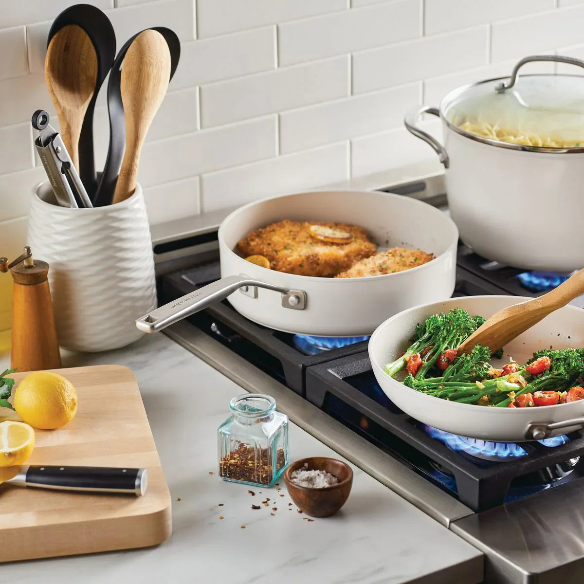 12-piece Hard Anodized Ceramic Non-Stick Cookware Set