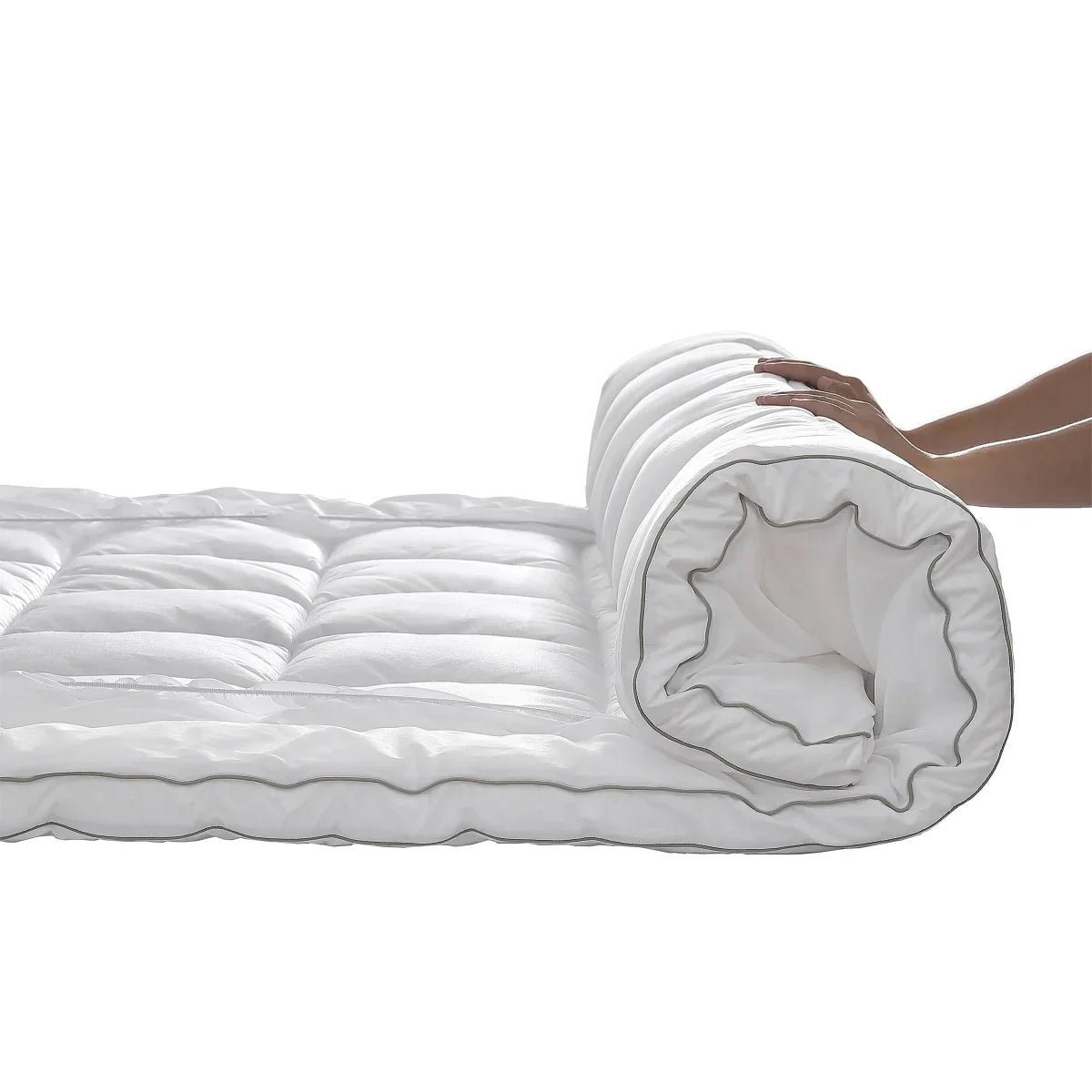 Hotel Grand Polyester Filled Mattress Topper - Thumbnail 2