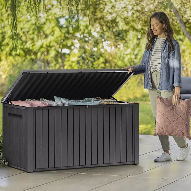 Keter 170 Gal. Resin Deck Box Large Indoor/Outdoor Storage