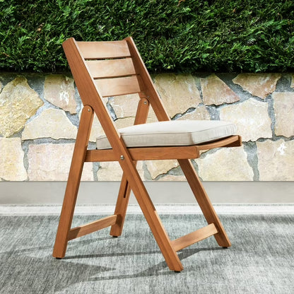 FSC Teak Folding Dining Set with Sunbrella Fabric, 7pc