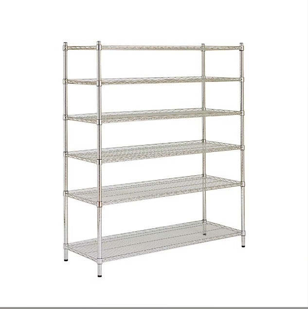 48" 6-Shelf Steel Rack - Chrome