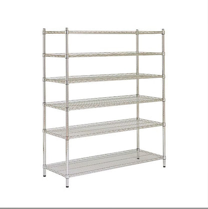48" 6-Shelf Steel Rack - Chrome