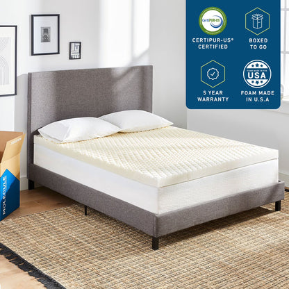 CopperWELL 3" Gel Memory Foam Mattress Topper
