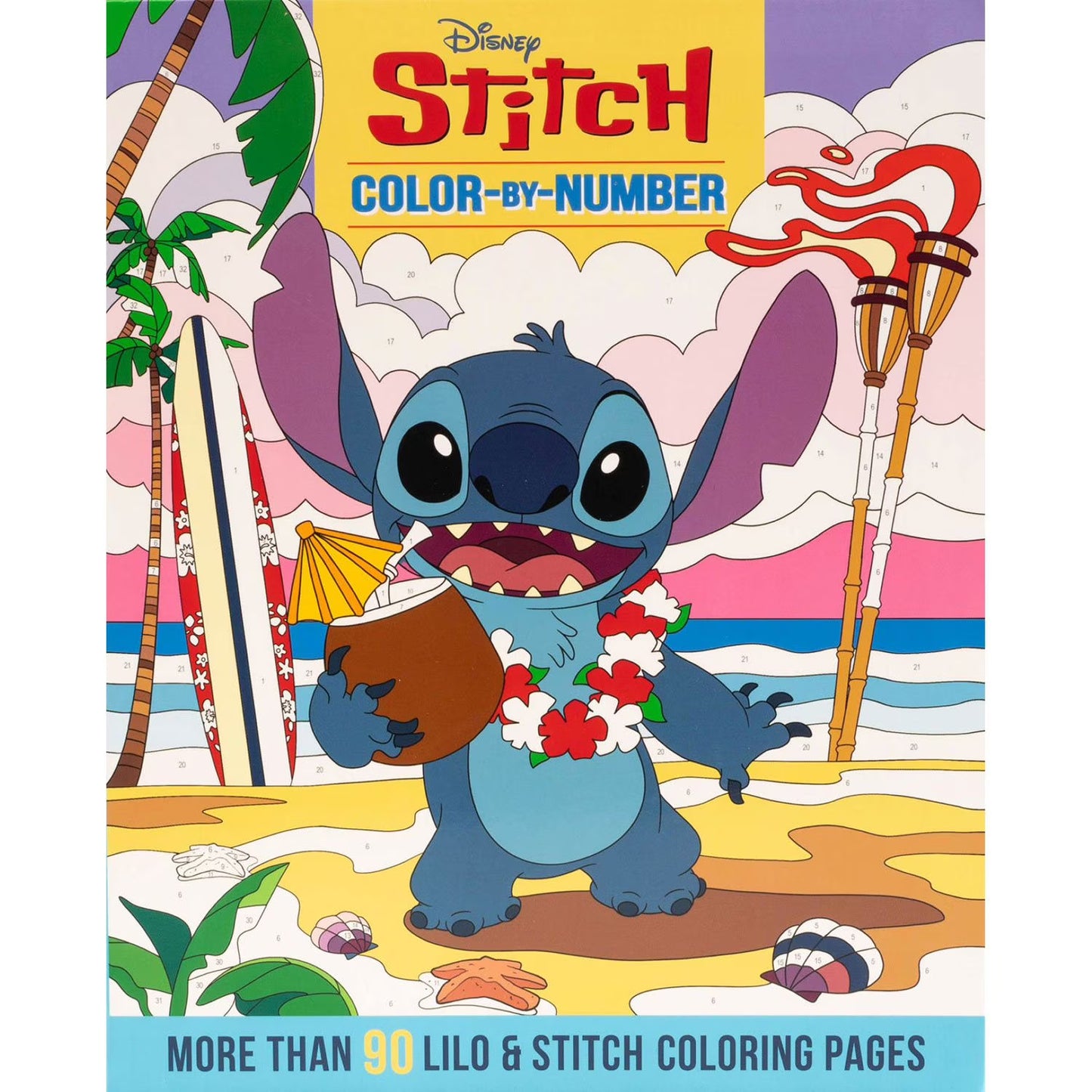 Disney Stitch Color-By-Number, Paperback