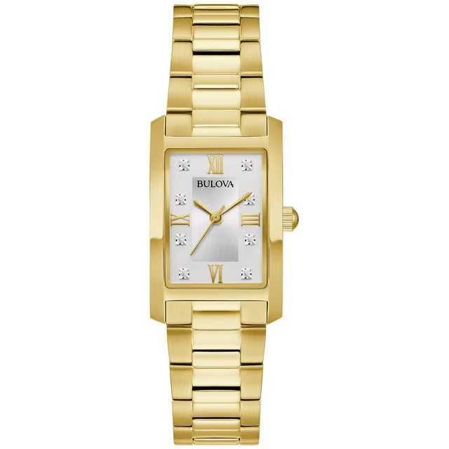Bulova Classic Diamond Gold-Tone Bracelet Watch, 21mm
