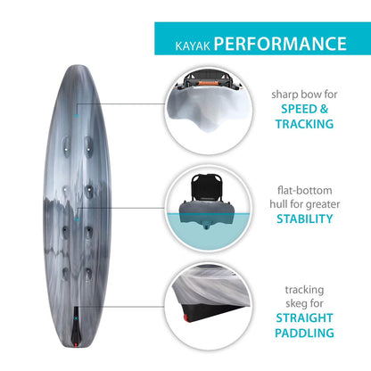 Yukon Sit-On-Top Fishing Kayak, Paddle Included