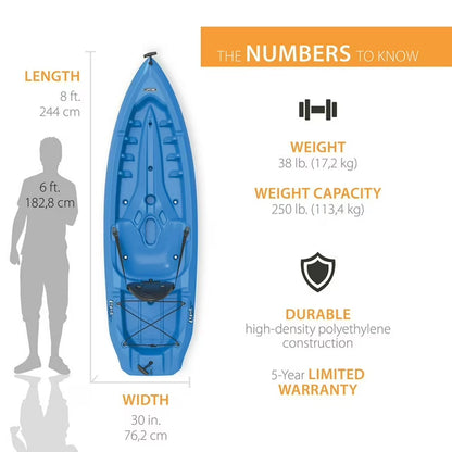 Lotus 8' Sit-On-Top Kayak, Paddle Included
