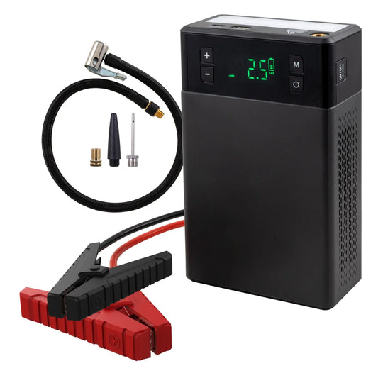1200A Portable Jump Starter and Air Pump, Emergency LED