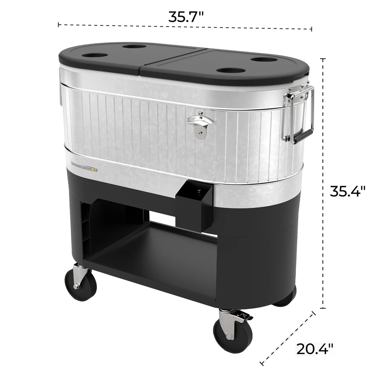 Galvanized Steel Rolling Cooler with Cover