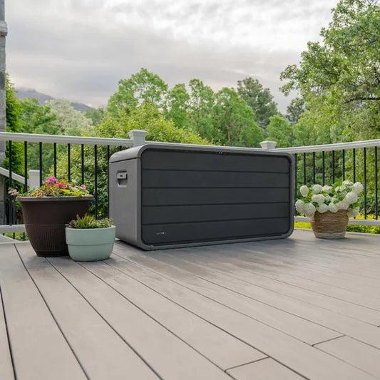 165 Gallon Modern Deck Box, Grey