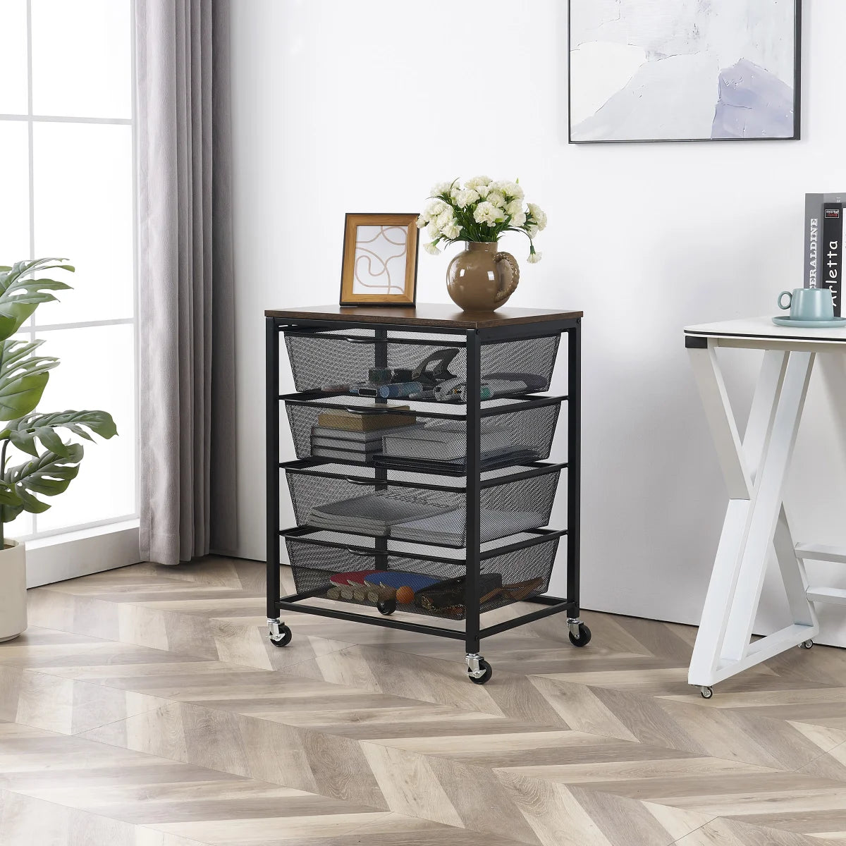 Rolling Cart With Table Top