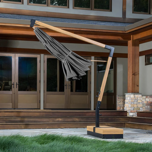 SunVilla 11 ft. Round Modern Angled Cantilever Umbrella