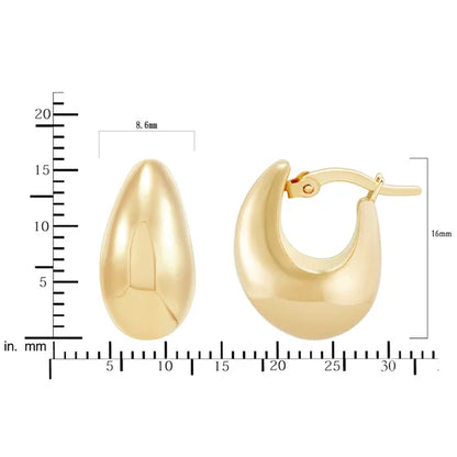 14kt Yellow Gold Wide Hoop Earrings