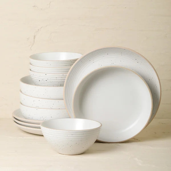 Stone + Lain Lauren 12-piece Stoneware Dinnerware Set - Thumbnail 2