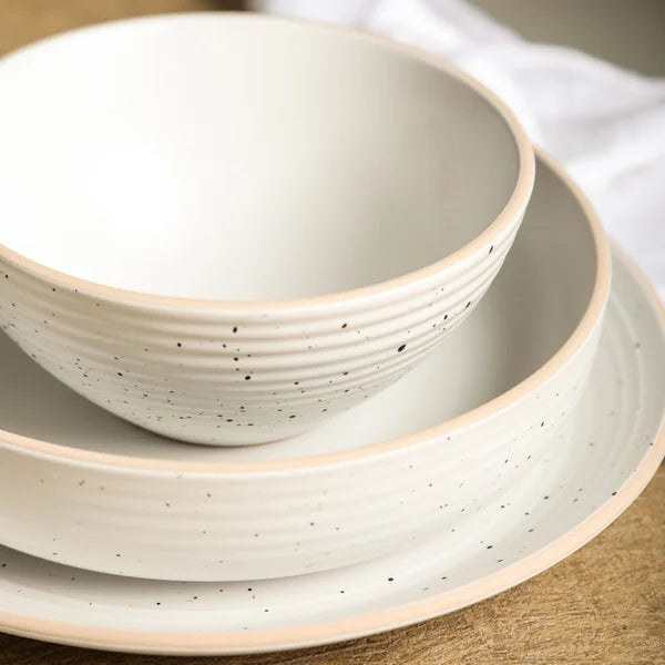 Stone + Lain Lauren 12-piece Stoneware Dinnerware Set