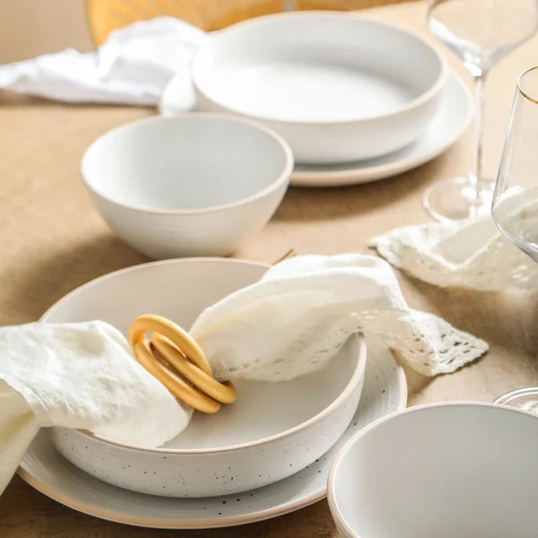 Stone + Lain Lauren 12-piece Stoneware Dinnerware Set