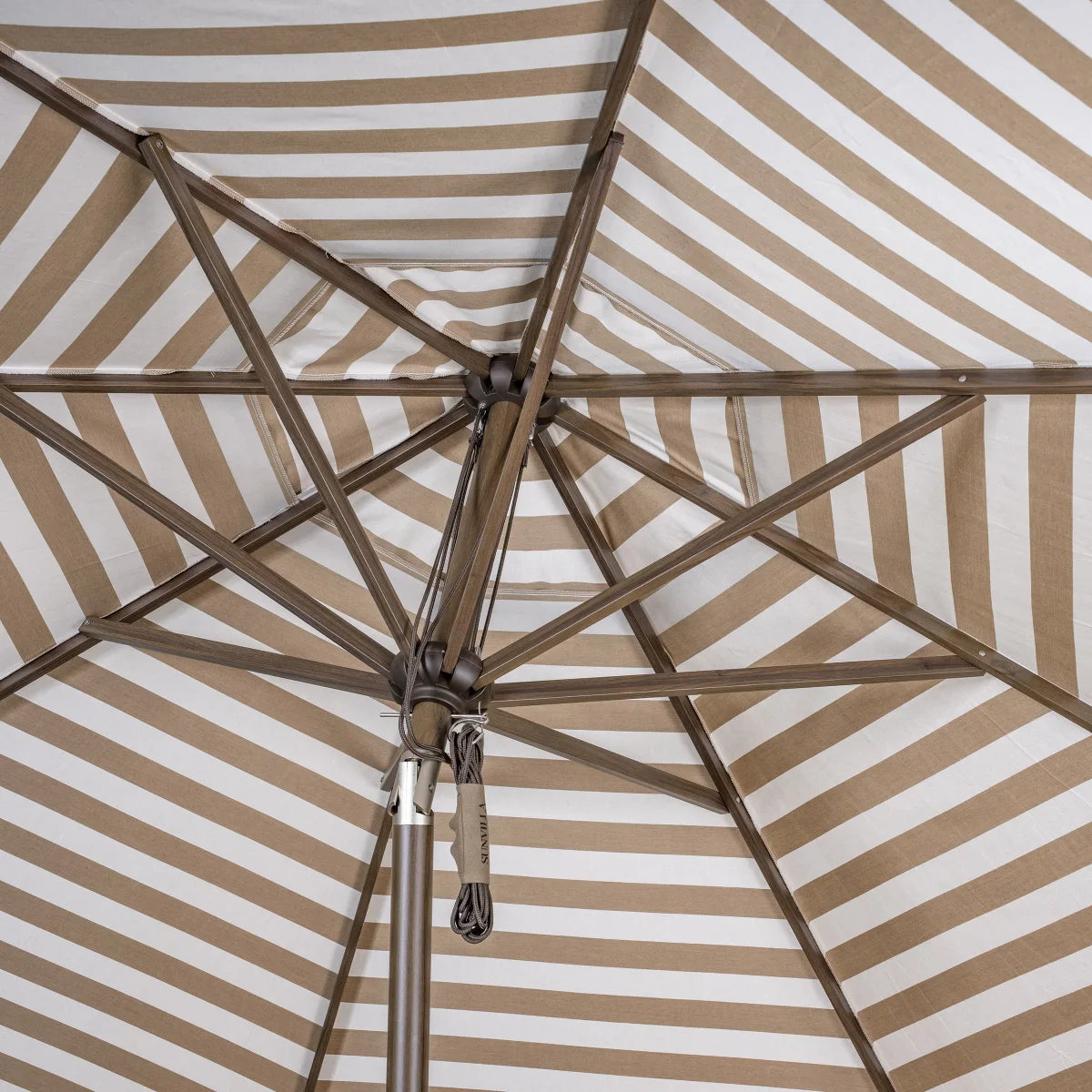 SunVilla 11’ Round Cabana Stripe Aluminum Market Umbrella